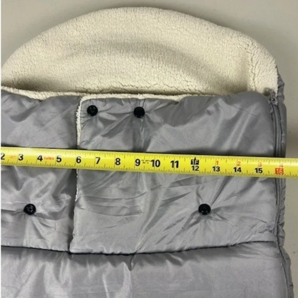 Orzbow Universal Stroller Footmuff Bunting Bag Grey‎ Sherpa Lined Winter Cover